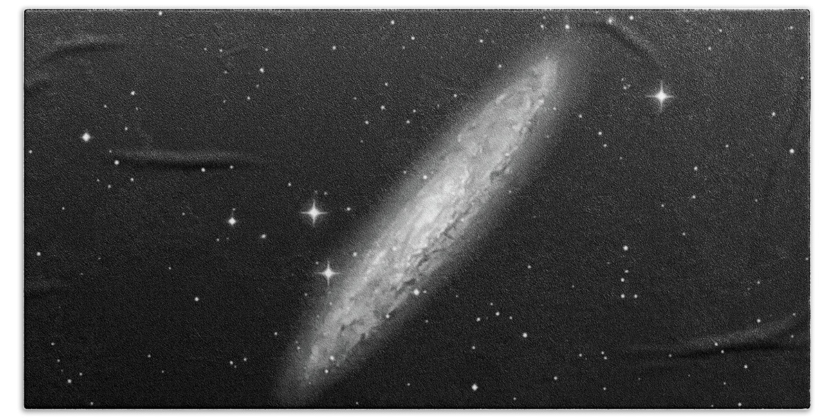 Ngc253 The Sculptor Galaxy Bath Towel featuring the photograph NGC253 The Sculptor Galaxy by Jim DeLillo