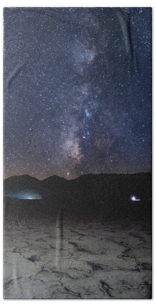 Night Bath Towel featuring the photograph Night in the Desert by Cat Connor