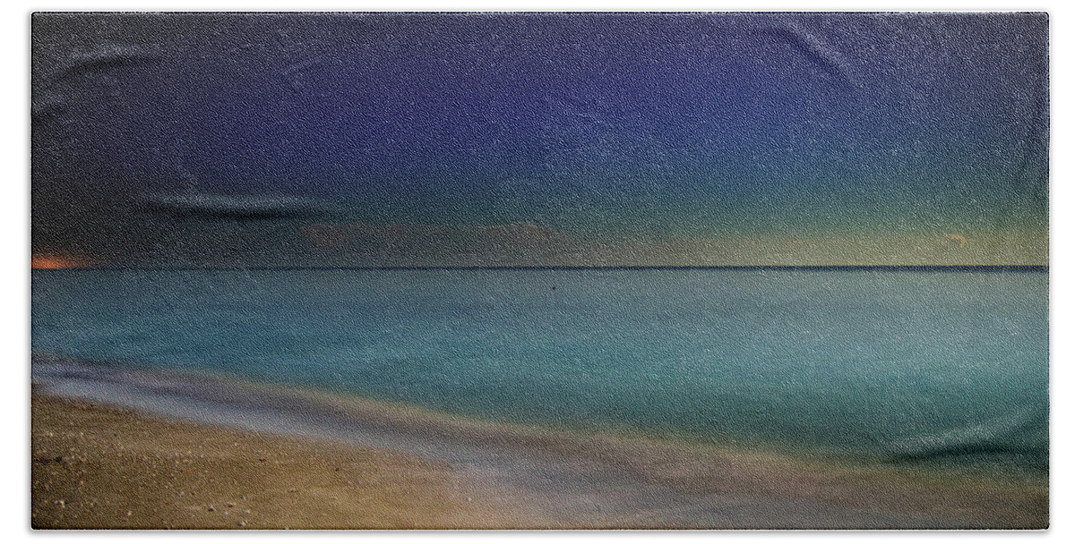 Sanibel Island Bath Towel featuring the photograph Night On Sanibel Island Beach by Greg and Chrystal Mimbs