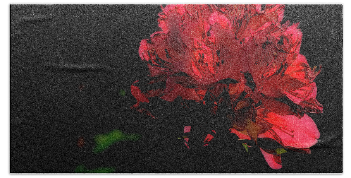 Flower Hand Towel featuring the digital art Night Portrait by Leo Symon