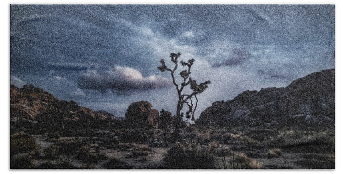 Desert Hand Towel featuring the photograph Nightfall in JTNP 1 by Kyle Mcdonough