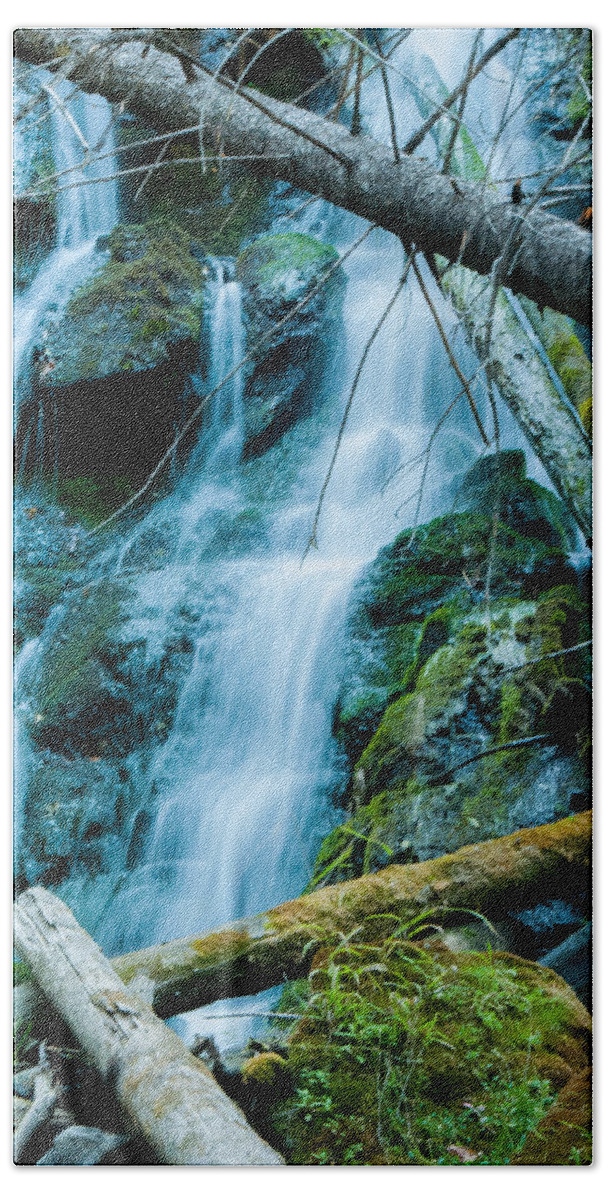 Nine Mile Falls Bath Towel featuring the photograph Nine Mile Falls by Troy Stapek