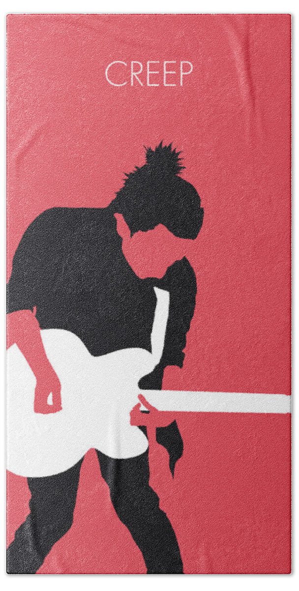 Radiohead Hand Towel featuring the digital art No062 MY RADIOHEAD Minimal Music poster by Chungkong Art
