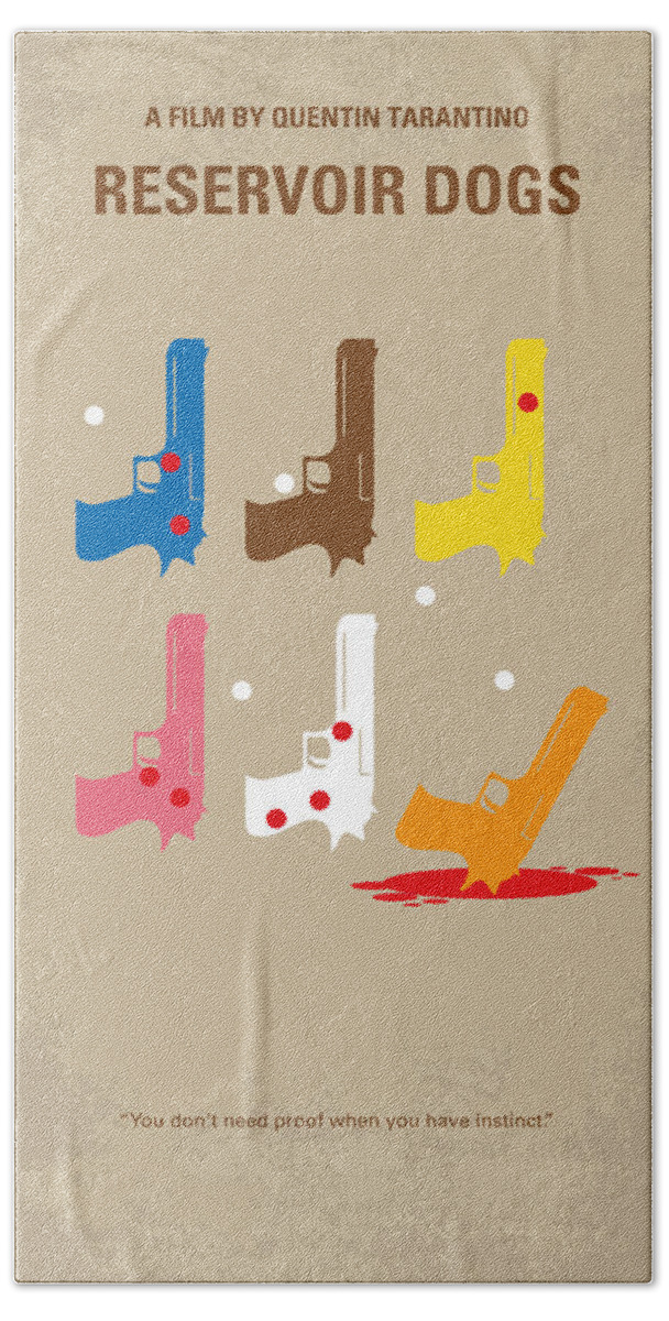 Reservoir Hand Towel featuring the digital art No069 My Reservoir Dogs minimal movie poster by Chungkong Art