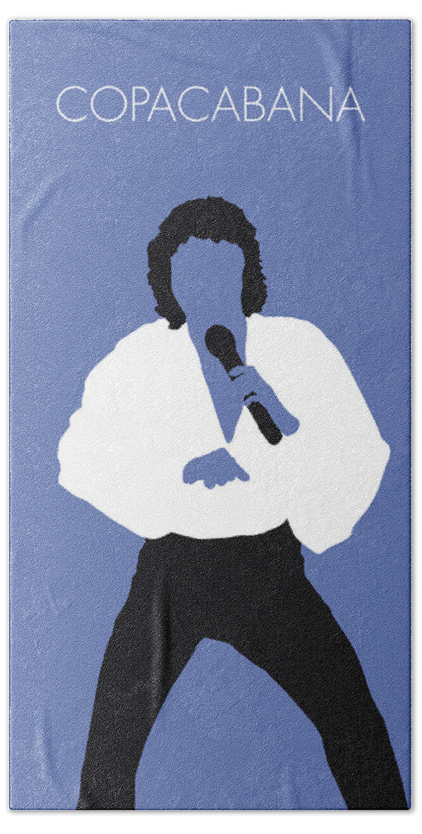 Barry Hand Towel featuring the digital art No198 MY BARRY MANILOW Minimal Music poster by Chungkong Art