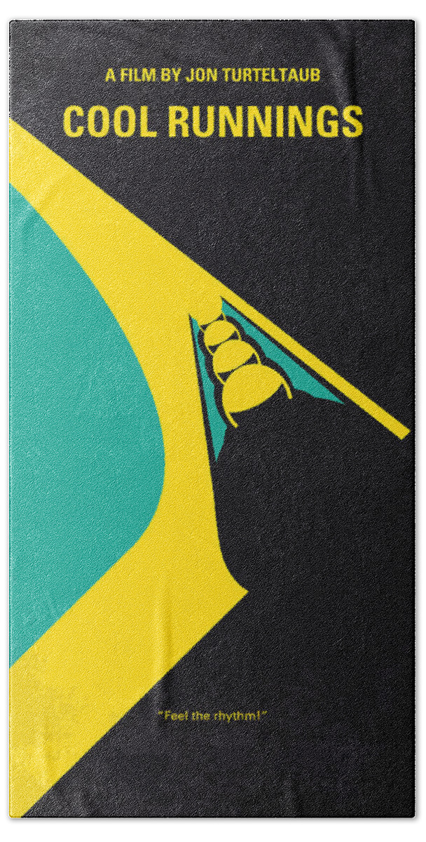 Cool Runnings Hand Towel featuring the digital art No538 My COOL RUNNINGS minimal movie poster by Chungkong Art