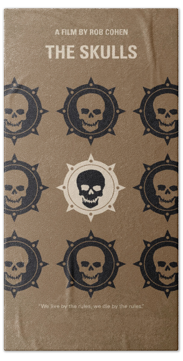 The Hand Towel featuring the digital art No662 My The Skulls minimal movie poster by Chungkong Art