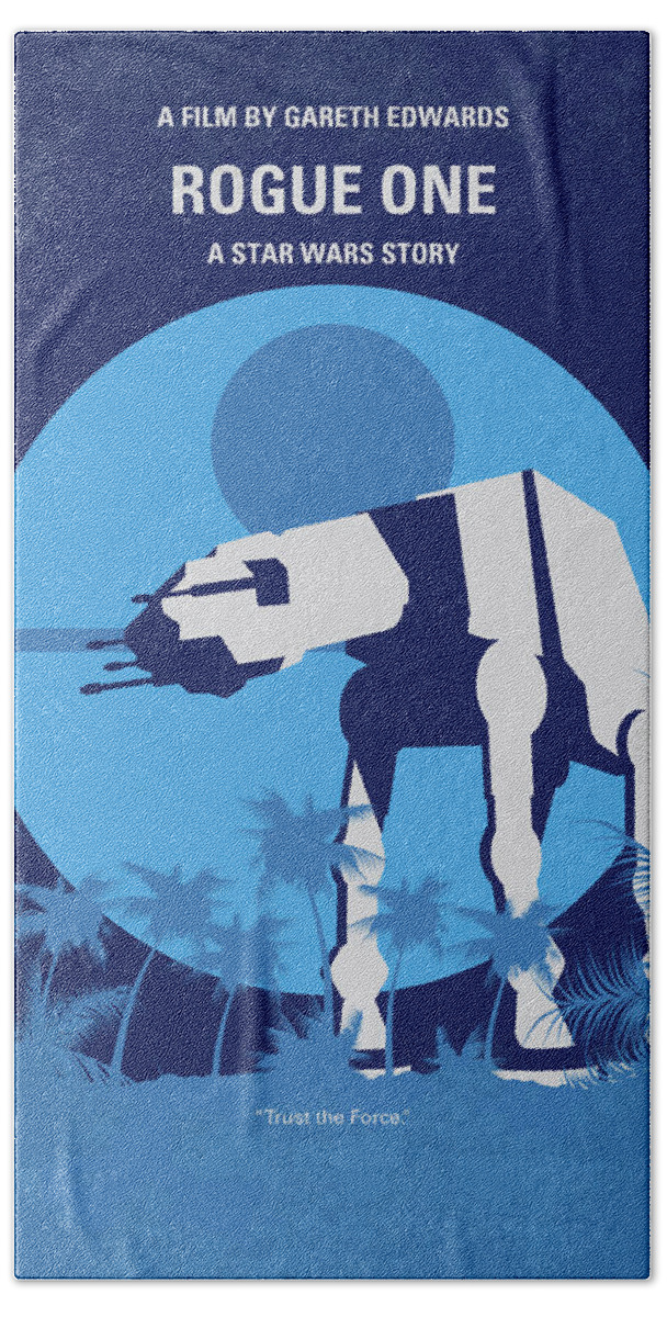 Rogue One Bath Sheet featuring the digital art No819 My Rogue One minimal movie poster by Chungkong Art