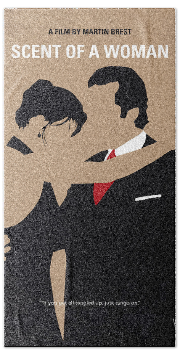 Scent Of A Woman Bath Sheet featuring the digital art No888 My Scent of a Woman minimal movie poster by Chungkong Art