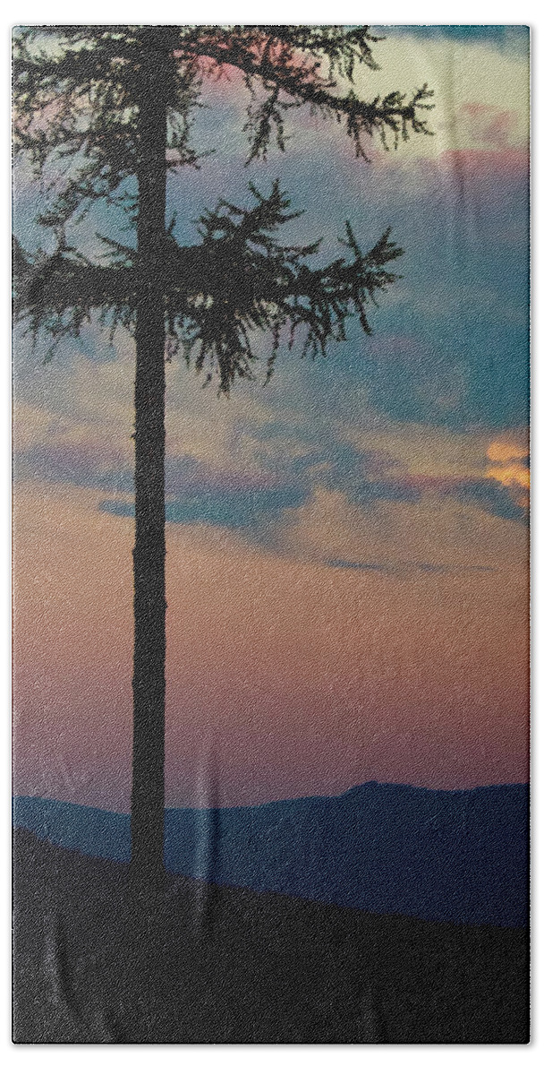 Sunset Bath Towel featuring the photograph Not Quite Clearcut by Albert Seger
