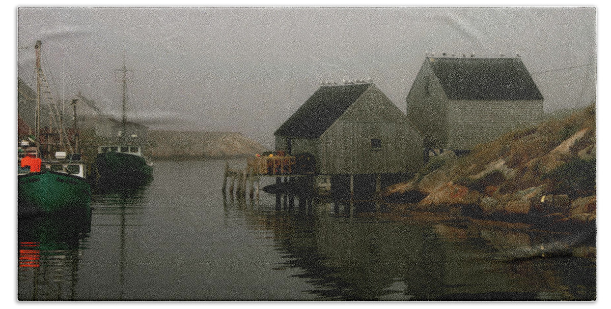  Bath Towel featuring the photograph Nova Scotia harbor by Mark Alesse