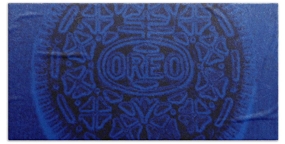 Oreo Bath Sheet featuring the photograph O R E O In Blue by Rob Hans