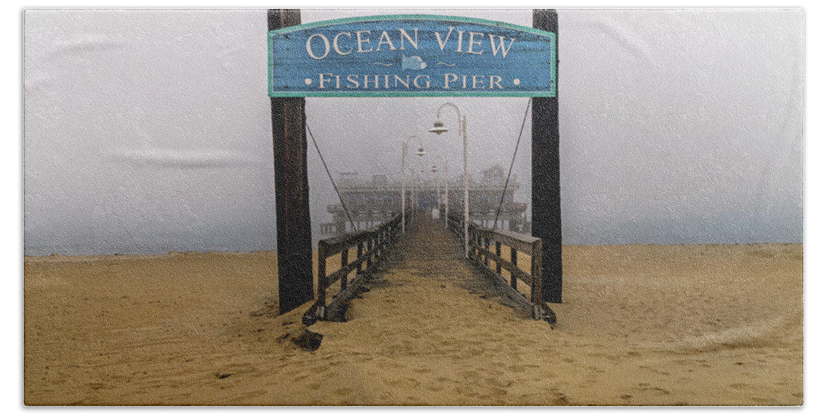 Ocean View Hand Towel featuring the photograph Ocean View Pier by Jerry Gammon