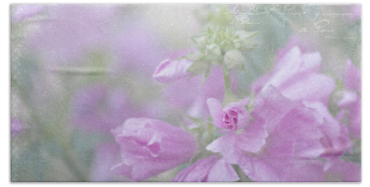 Rose Mallow Hand Towel featuring the photograph Odd Stemmed Wild Flower by Sandra Foster