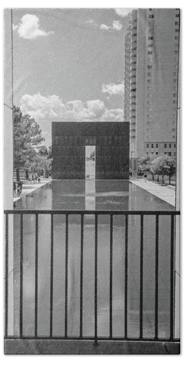 Oklahoma City National Memorial 2 Bath Towel featuring the photograph Oklahoma City National Memorial 2 by Susan McMenamin