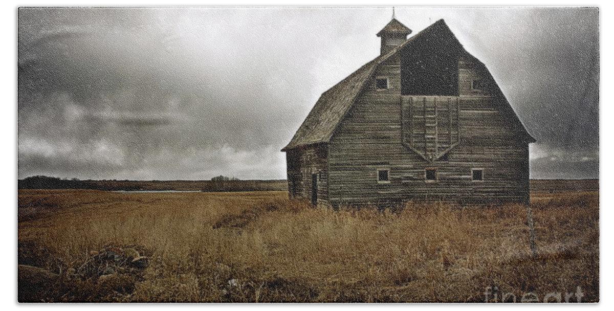 Old Barn Hand Towel featuring the photograph Old Barn by Linda Bianic