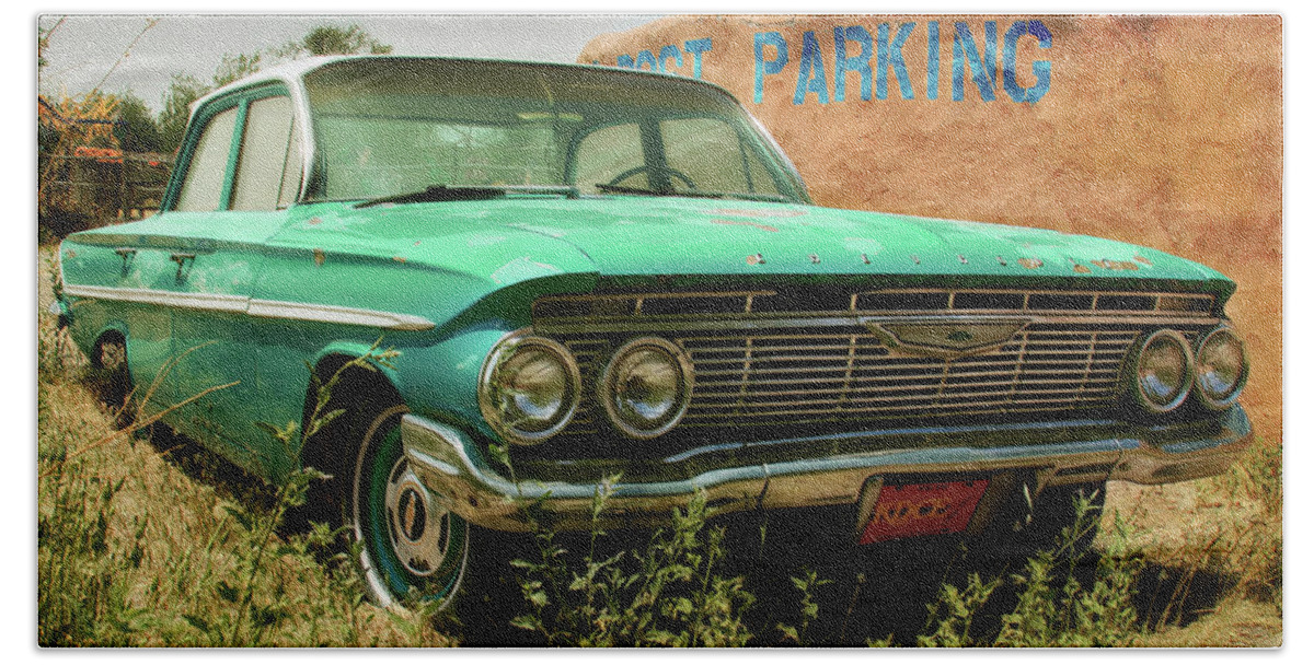 Chevrolet Bath Towel featuring the photograph Old Chevy in Cerillo by Micah Offman