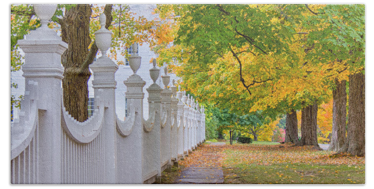 Church Bath Towel featuring the photograph Old First Church Fence by Rod Best