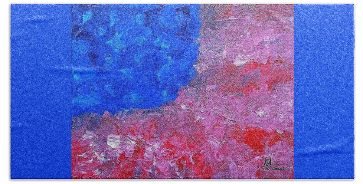 Old Glory Bath Towel featuring the painting Old Glory by Mark C Jackson