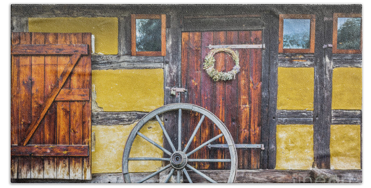 Old Barn Hand Towel featuring the photograph Old Time Charm by Eva Lechner