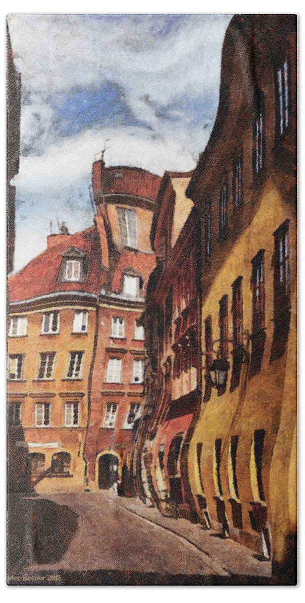  Bath Towel featuring the photograph Old Town in Warsaw # 22 by Aleksander Rotner