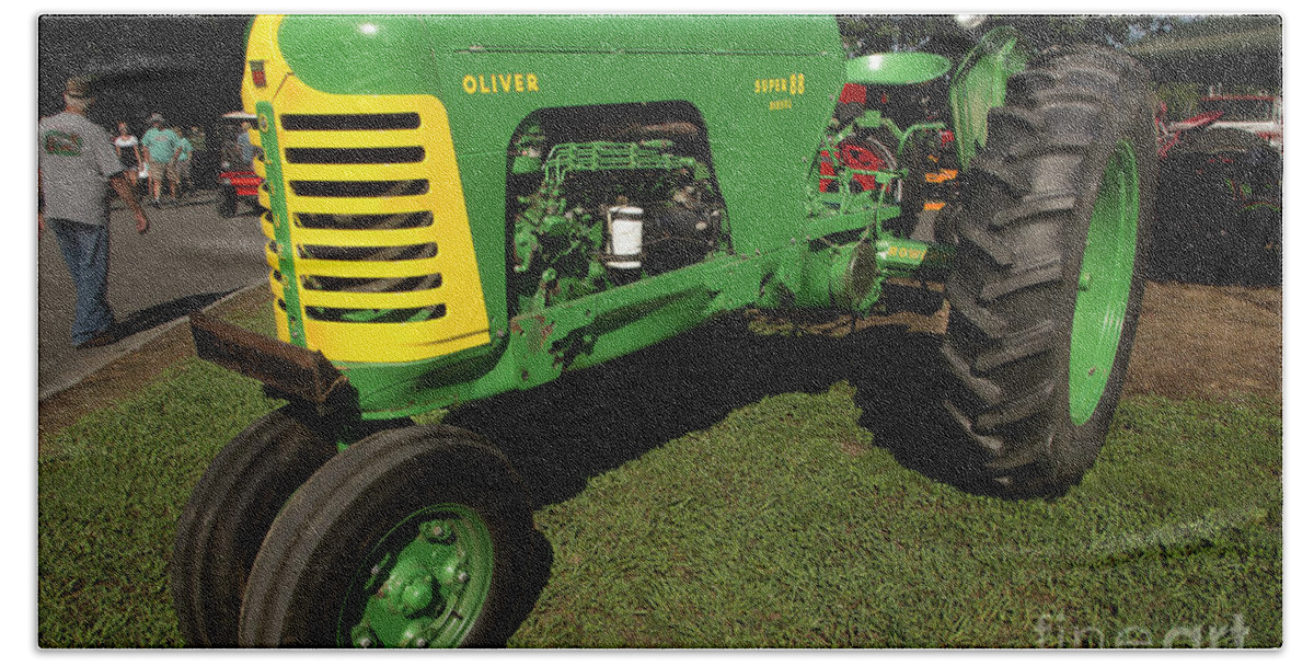 Tractor Bath Towel featuring the photograph Oliver Super 88 by Mike Eingle