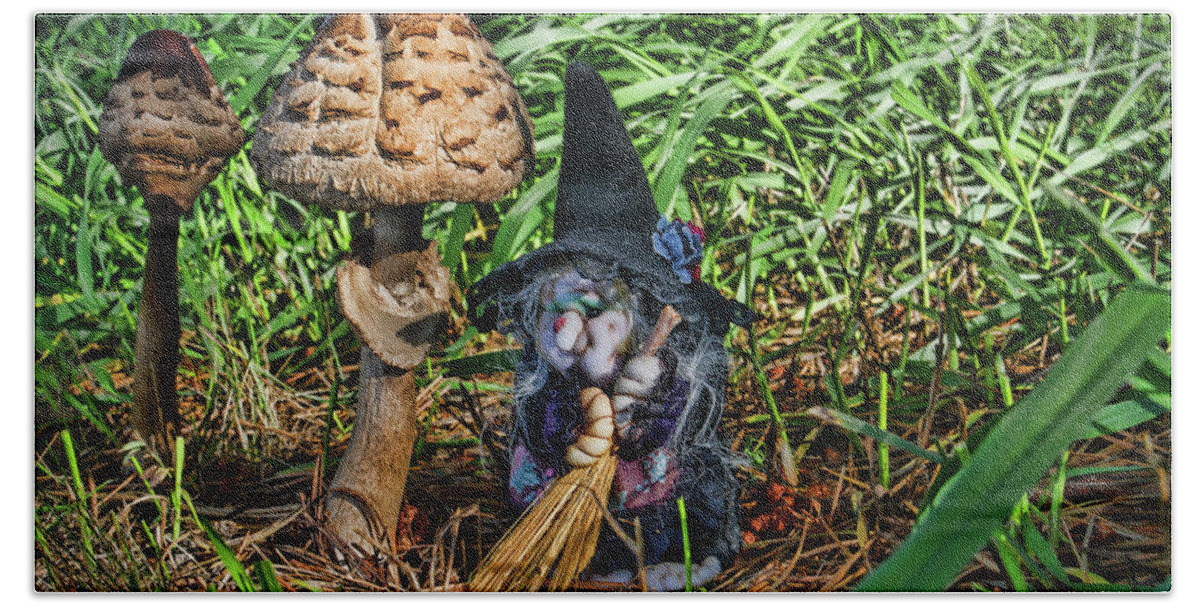 Witch Hand Towel featuring the photograph Once Upon a Time by Alana Thrower