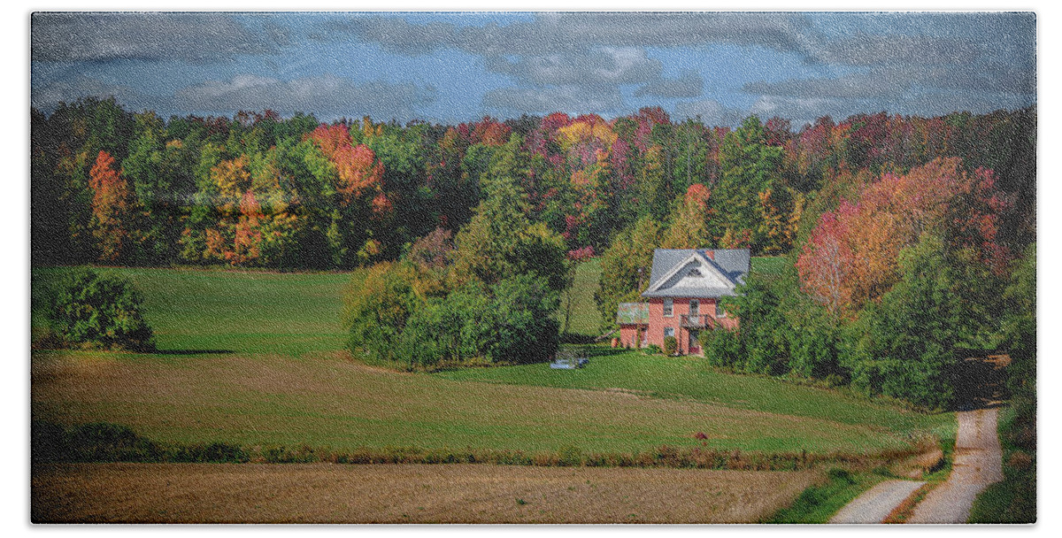 Ontario Bath Towel featuring the photograph Ontario Farm in the Fall by Patrick Boening