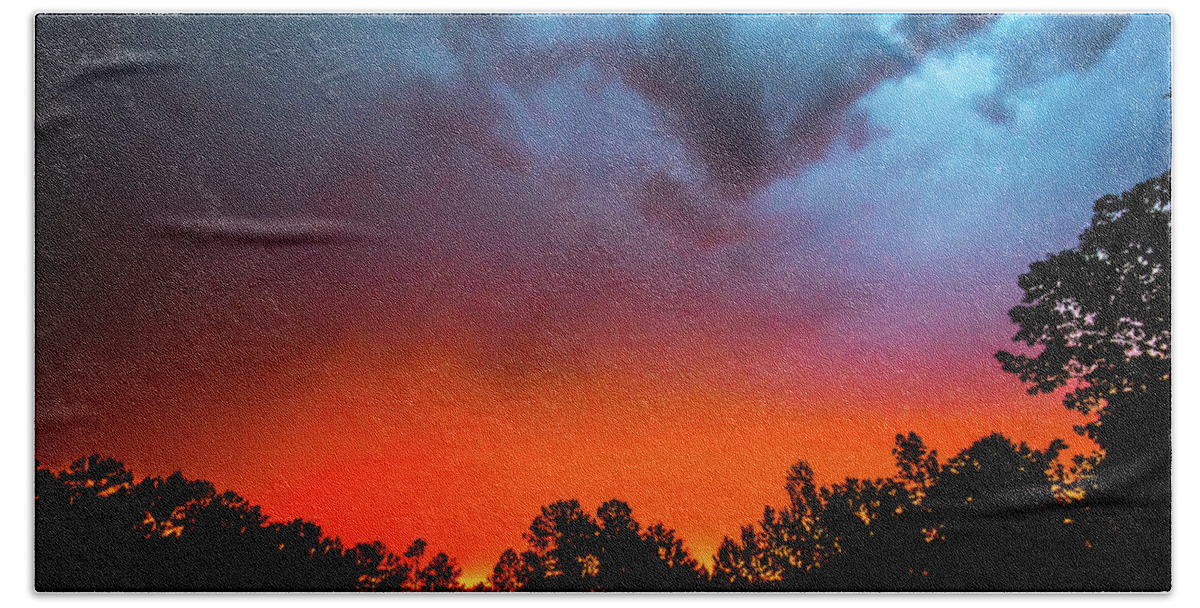 Alabama Hand Towel featuring the photograph Opposing Forces of Sunset by James-Allen