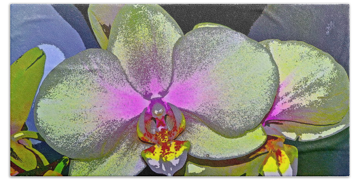 Floral Hand Towel featuring the photograph Orchid 2 by Pamela Cooper