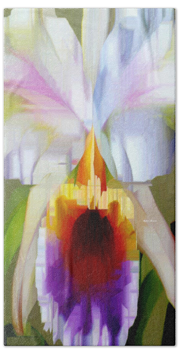 Art Hand Towel featuring the digital art Orchid Cattleya by Rafael Salazar