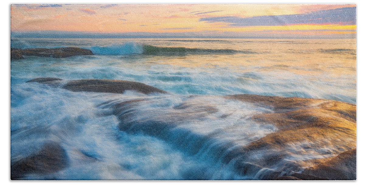 Waves Bath Sheet featuring the photograph Oregon's Gold Coast by Darren White
