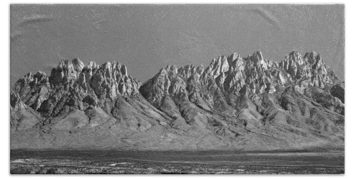 Panorama Bath Towel featuring the photograph 214878-Organ Mountains Panorama   by Ed Cooper Photography