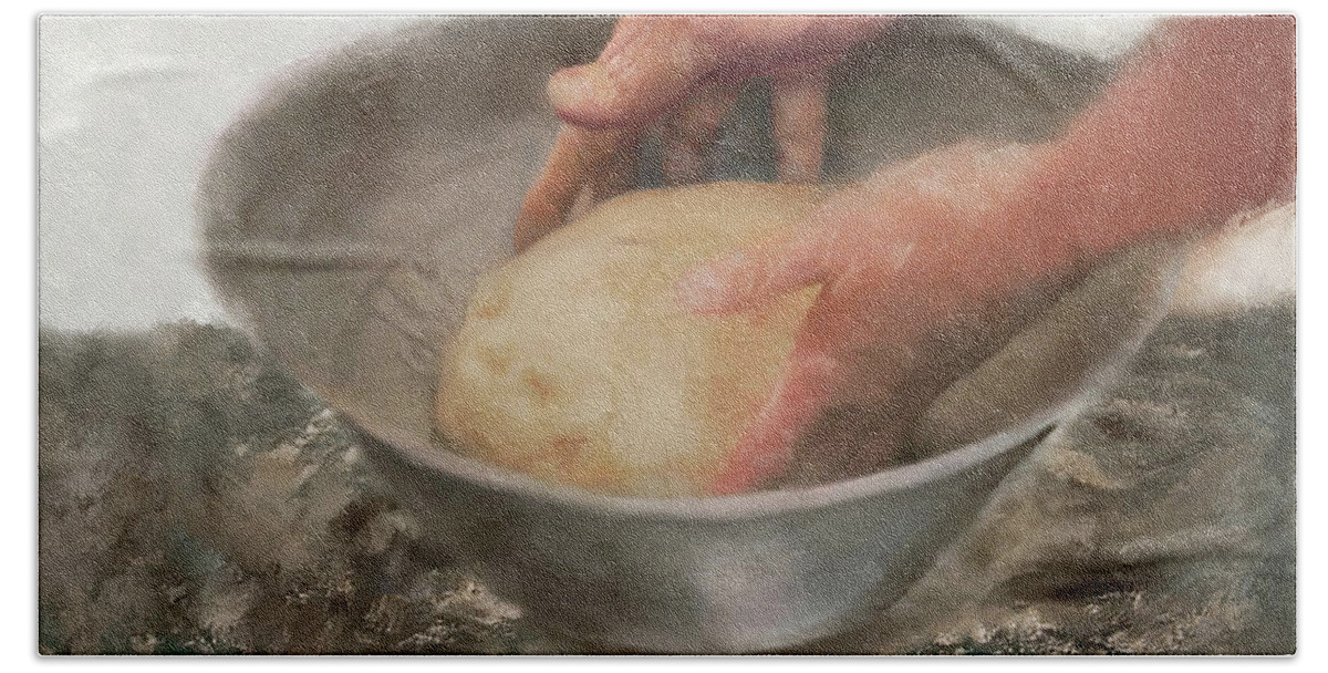 Bread Baking Bath Towel featuring the mixed media Our Daily Bread by Colleen Taylor