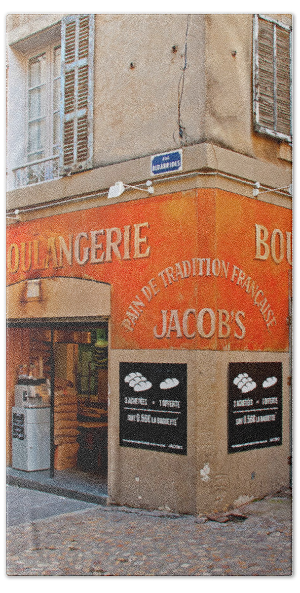 Aix Bath Towel featuring the photograph Our Daily Bread - Aix-en-Provence, France by Denise Strahm