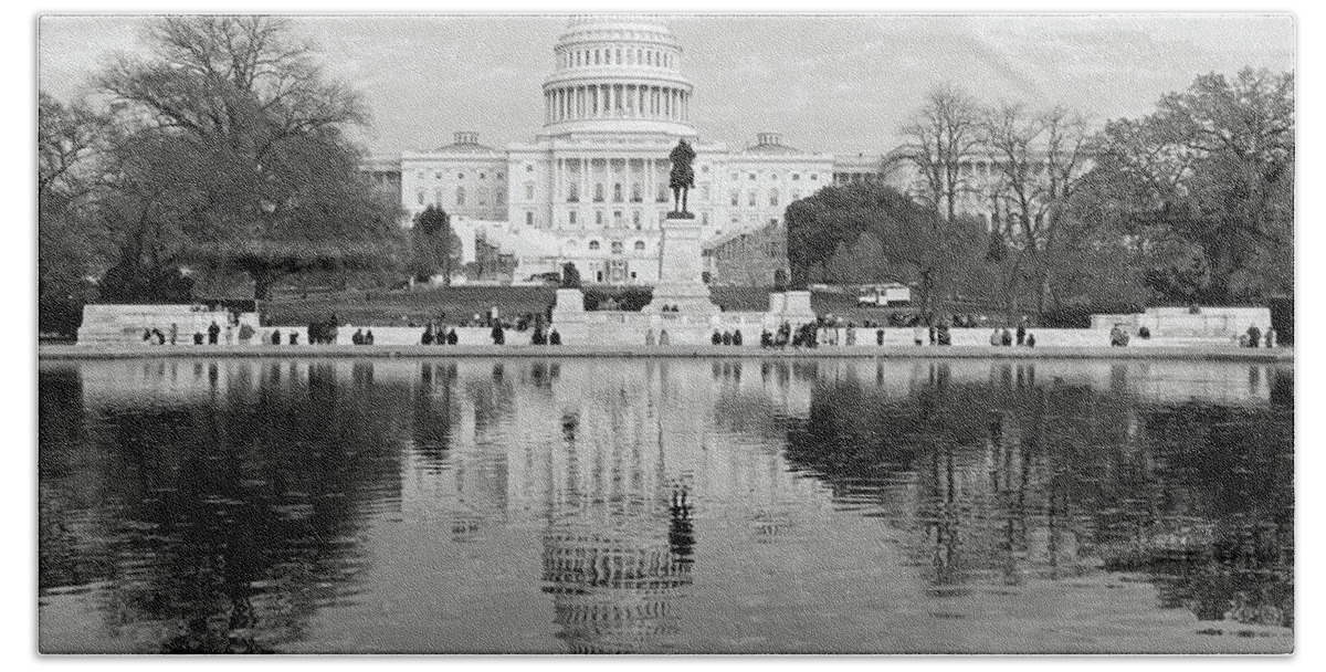 Landscape Bath Towel featuring the photograph Our Nation's Capitol - Washington DC by Emmy Marie Vickers