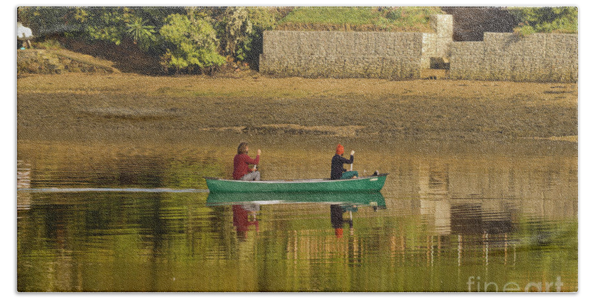 Mylor Bath Towel featuring the photograph Out For A Paddle by Terri Waters