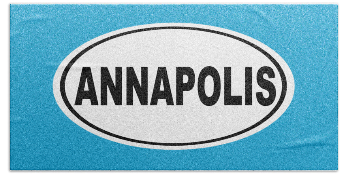 Annapolis Hand Towel featuring the photograph Oval Annapolis Maryland Home Pride by Keith Webber Jr