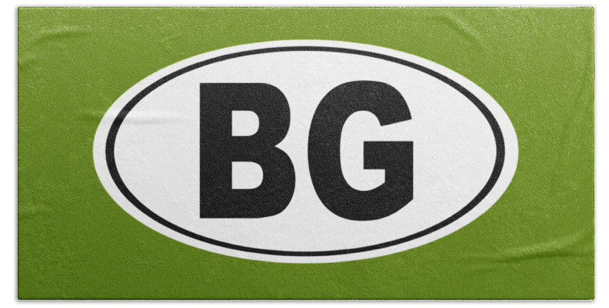 Bg Hand Towel featuring the photograph Oval BG Bowling Green Kentucky Home Pride by Keith Webber Jr