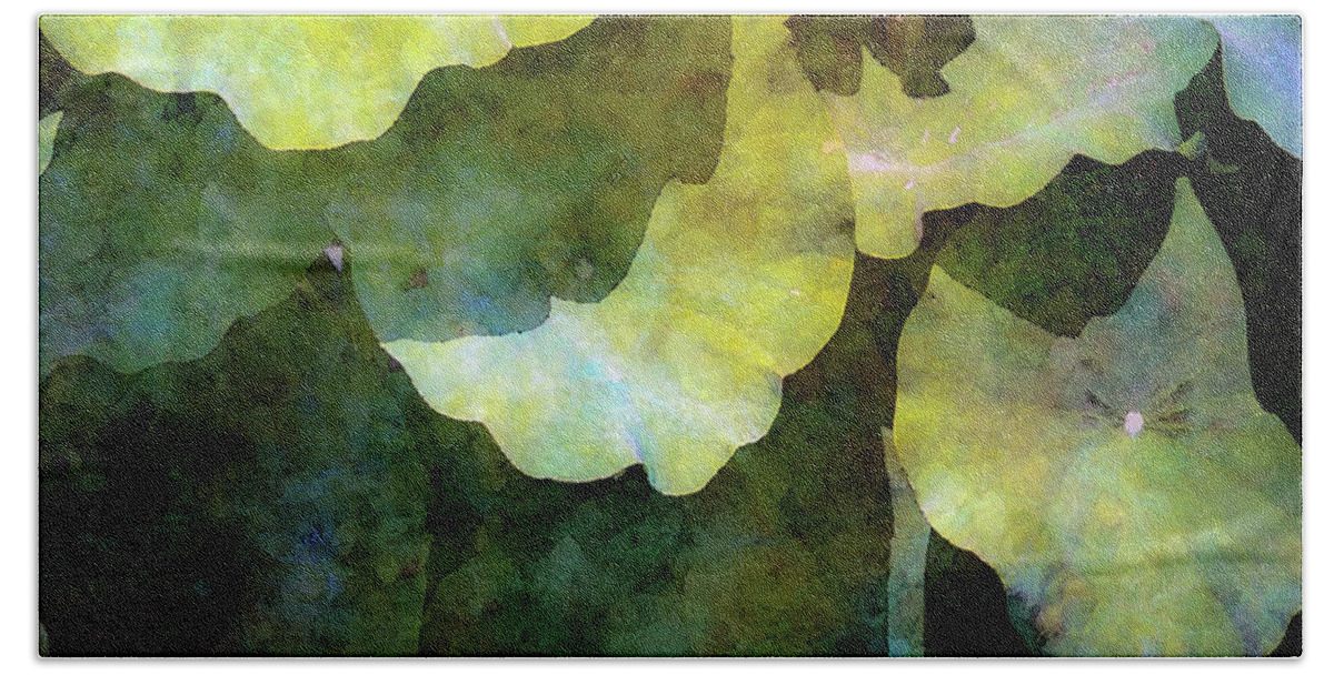 Overlapping Bath Towel featuring the photograph Overlapping Lotus Leaves 2958 IDP_2 by Steven Ward
