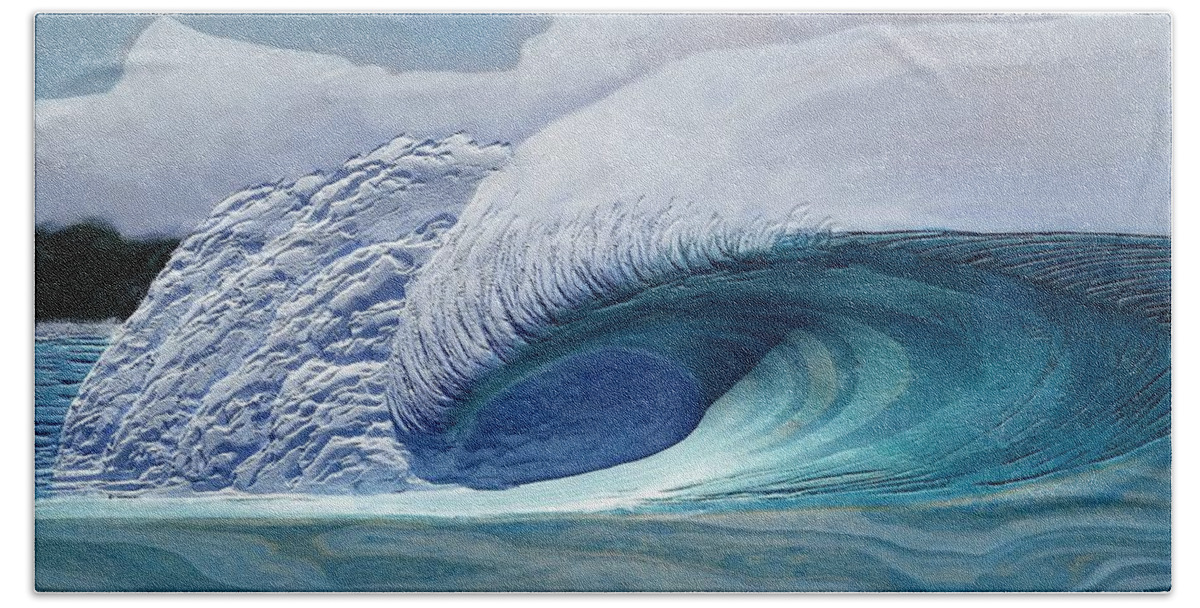 Surf Art Hand Towel featuring the painting Pacific Dream by Nathan Ledyard