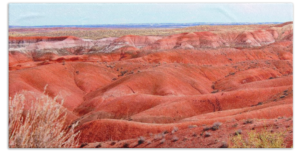 Desert Hand Towel featuring the photograph Painted Desert - Arizona by Barbara Zahno