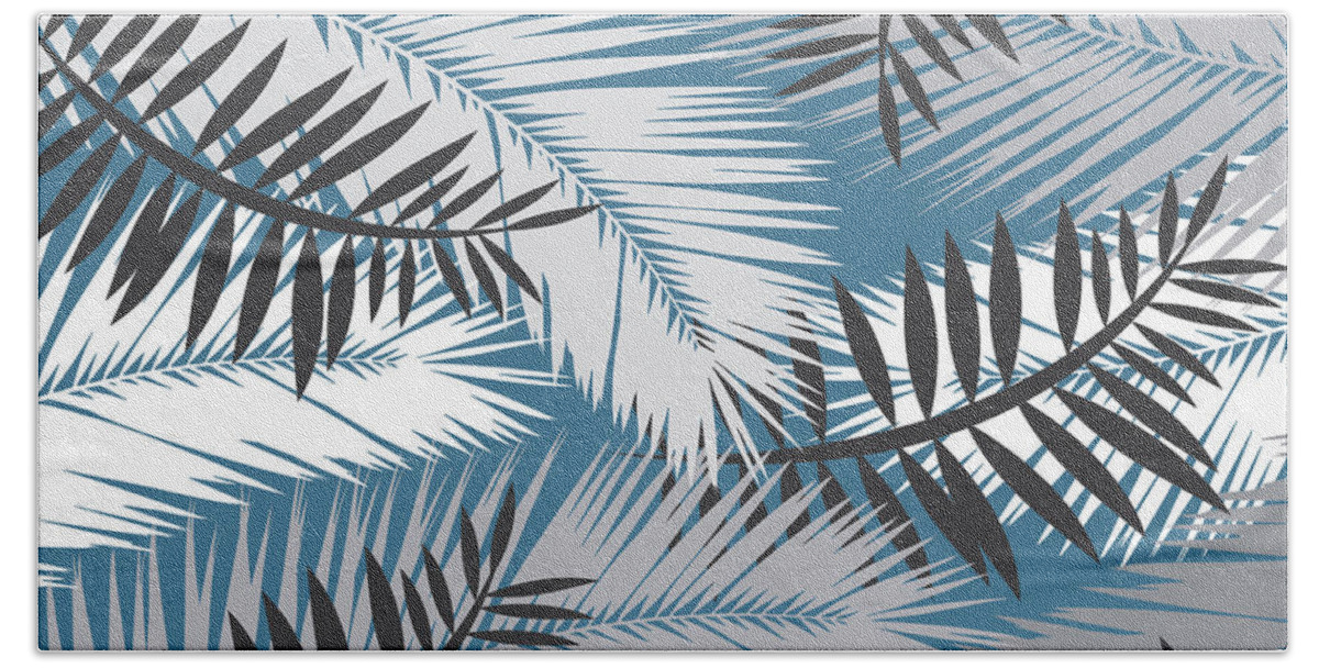 Summer Hand Towel featuring the digital art Palm Trees 10 by Mark Ashkenazi