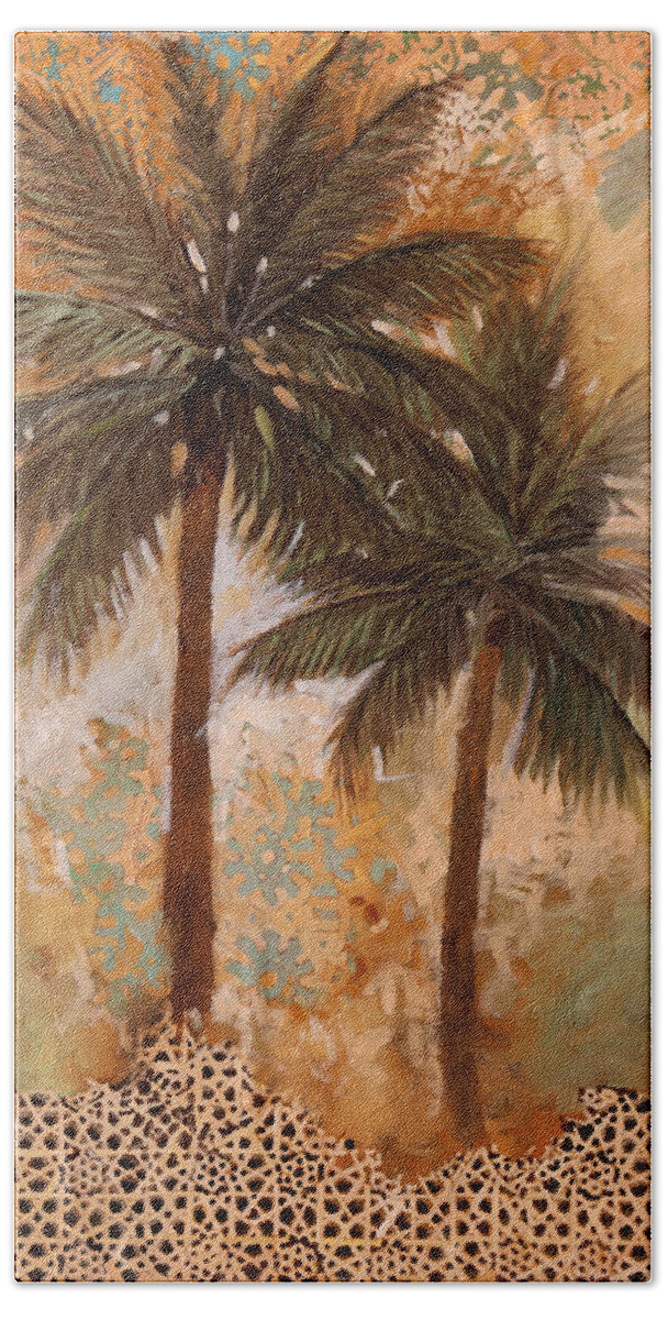 Palms Hand Towel featuring the painting Palme Sparse by Guido Borelli