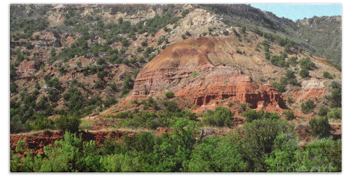 Palo Duro Bath Towel featuring the photograph Palo Duro Canyon in Texas by Louise Heusinkveld