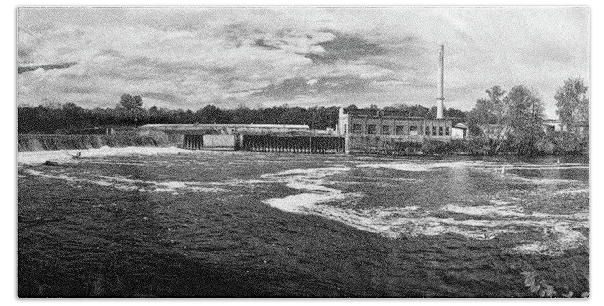 River Hand Towel featuring the photograph Paper Mill by Douglas Neumann