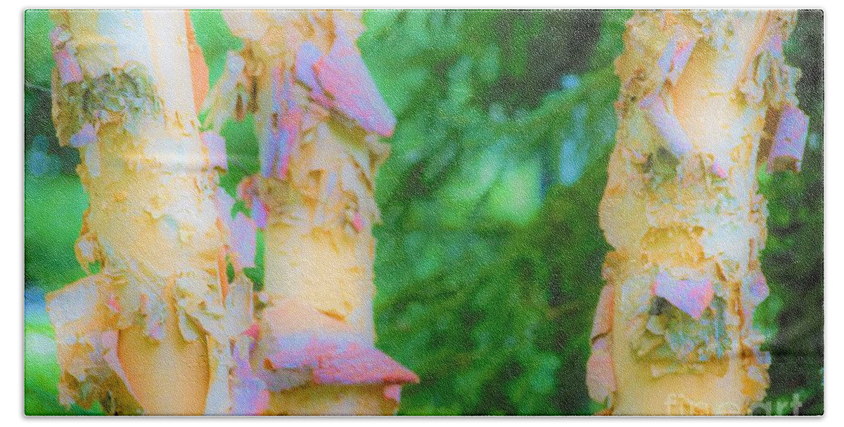 Trees Bath Towel featuring the photograph Paper thin Bark by Merle Grenz