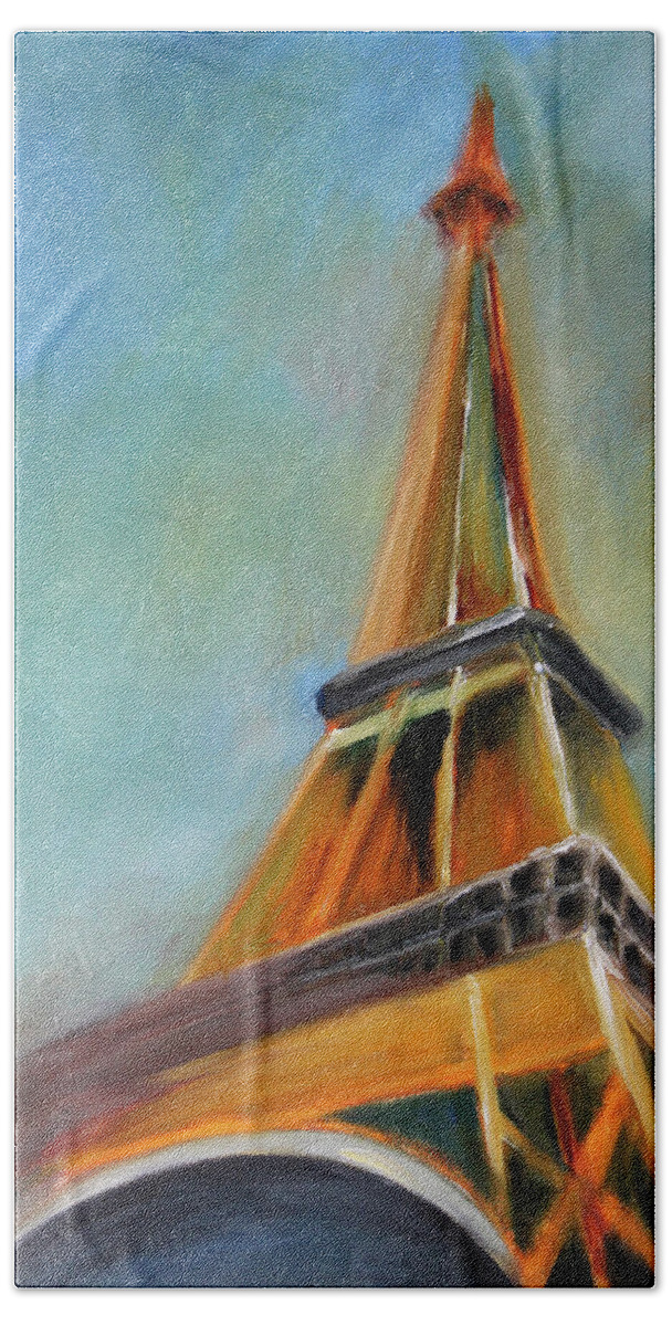 Oil Hand Towel featuring the painting Paris by Jutta Maria Pusl