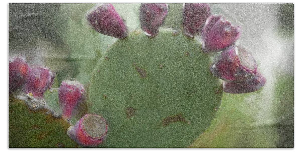 Cactus Hand Towel featuring the photograph Pear Tunas by Cynthia Westbrook