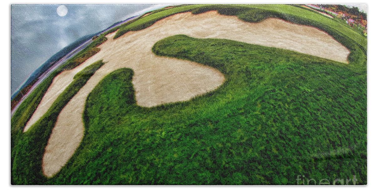 Pebble Beach Golf Cource Bath Towel featuring the photograph Pebble Beach Golf Cource by Blake Richards